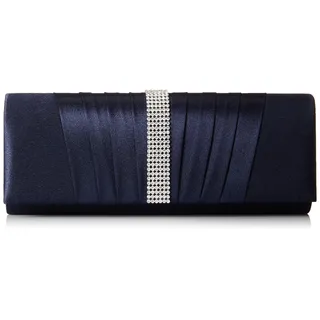Damara Elegant Strass Falten Damen Clutch Abendtasche,Marine Blau