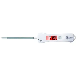 SUNARTIS - Haushalts- und Grill-Thermometer E376, weiß | Mit Sprachausgabe & Präzisionstemperatur | Digitales Küchenthermometer für Fleisch, Getränke & Grillen | Ergonomisches Design