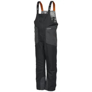 Savage Gear Heatlite Thermo Bib and Brace Black Ink/Grey - Angelhose, Größe:L