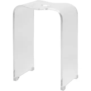 bremermann Duschhocker, transparent, Kunststoff , Transparent , 32x48.5x27 cm , Badezimmer, Badezimmerausstattung, Badhocker & Duschhocker