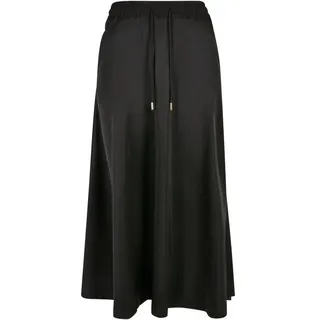 URBAN CLASSICS Satin Midirock Schwarz XS