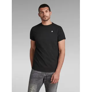G-Star Lash Ribbed Kurzarm-T-Shirt Dark Black II M