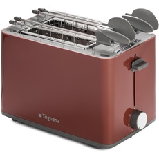 Tognana Iridea Wireless Toaster mit Doppelstecker und Krümelsammler, apfelrot