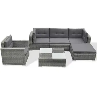vidaXL Garten-Lounge-Set grau 41879
