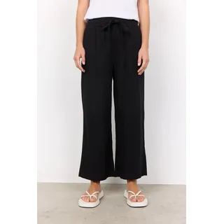 Schlupfhose SOYACONCEPT "SC-INA 12-C", Damen, Gr. L (40), N-Gr, schwarz, Web, Obermaterial: 55% Leinen, 45% Viskose, unifarben, knöchelfrei, Hosen Schlupfhose, Viskosemischung mit Leinen
