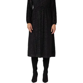s.Oliver Black Label Damen 2172658 Midi Samtkleid Langarm