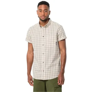 Jack Wolfskin Wanderhemd Hot Springs (mit Brusttasche) Kurzarm cremeweiss Herren