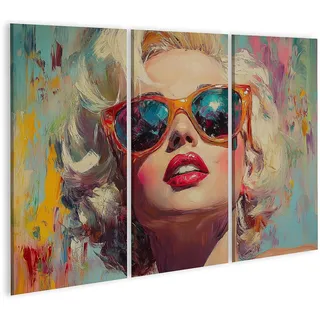 islandburner Bild auf Leinwand Marilyn Monroe pop Art Bilder Wandbilder Poster