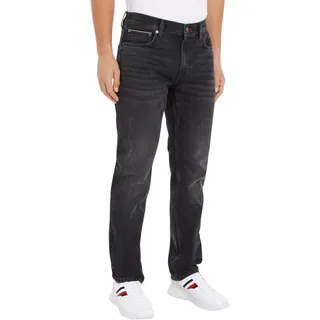Tommy Hilfiger Herren Jeans Hose Straight Leg aus Baumwolle, Schwarz (Twain Black), 33W/34L