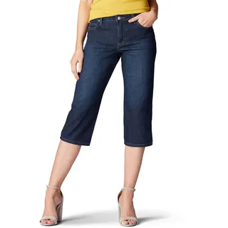 Lee Damen Relaxed Fit Capri Pant Jeans, Lagune, 48