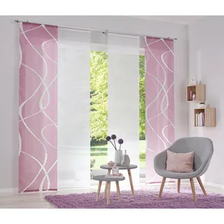 Schiebegardine NEUTEX FOR YOU "Rumbek" Gr. 2, rosa (altrosa), B:57cm H:175cm, Scherli, Polyester, Gardinen, Schiebegardine, inkl. Befestigungszubehör, Breite: 57 cm