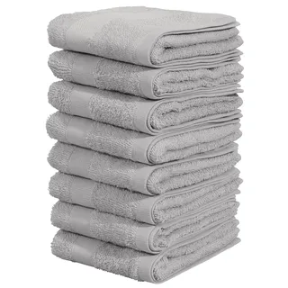 OTTO home Vanessa Handtuchset 30 x 50 cm hellgrau 8 St.
