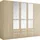 Wäscheschrank Barcelona 230 x 193 x 54 cm Braun/Beige