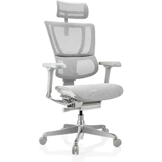 HJH Office Ergohuman Slim G Gen2 Netzstoff Hellgrau