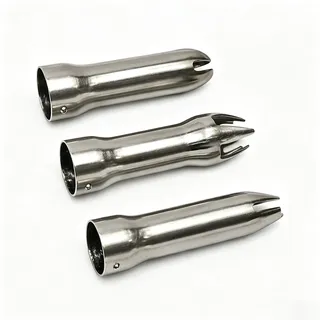 Sahnespender Ersatztüllen Edelstahl Spritztüllen Set für Sahnesiphon Sahnebereiter inkl. Gewinde-Adapter universell Ersatzteile Profi Zubehör für iSi geeignet Kuchendekoration 3er Pack