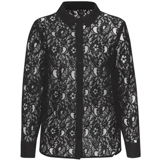 LASCANA Spitzenbluse Schwarz 38