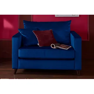 Home Affaire Sessel Renesse Mikrofaser 92 x 74 x 90 cm Blau mit Kissen