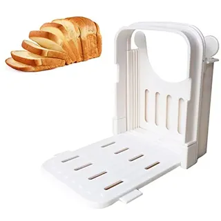 Brotschneidemaschine, Multifunktionaler Sandwich-Toaster, Klappbare und Verstellbare Handschneidemaschine zum Schnellen und Sicheren Schneiden von 4 Brotscheiben