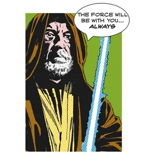 KOMAR Star Wars Classic Comic Quote Obi Wan 30 x 40 cm