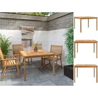 vidaXL Garten-Esstisch 110x110x77 cm Massivholz Teak