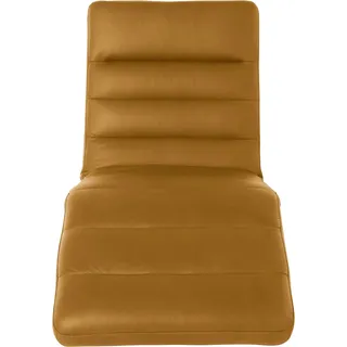 W.Schillig Relaxliege daily dreams Leder/Polyester 75 x 91 x 170 cm Gelb mit Kissen