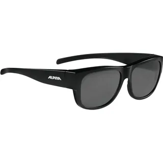 Alpina OVERVIEW II Q - Verspiegelte und Bruchsichere OTG Sonnenbrille Mit 100% UV-Schutz Für Erwachsene, black matt, One Size