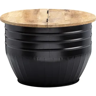 FineBuy Couchtisch Holz Rund Sofatisch Ø 60 cm Tisch Stauraum Wohnzimmertisch