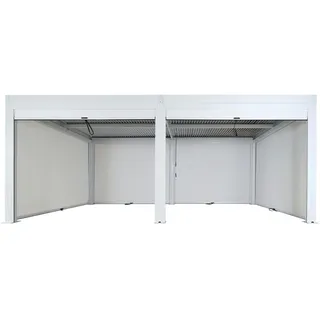 Mendler Pergola 3 x 6 m inkl. 6 Seitenteile Weiß
