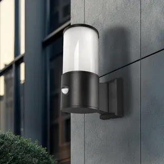 Miratic Außenleuchte IP54 - Aussenlampe Wand E27 - Wandleuchte Aussen - Außenlampe - Robuste und Wetterbeständige Außenbeleuchtung für Haus und Garten Schwarz (mit Bewegungssensor)