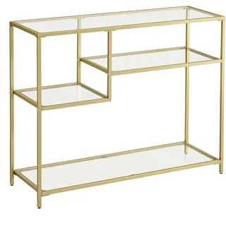 VASAGLE LGT022A61 Konsolentisch 35 x 100 x 80 cm goldfarben