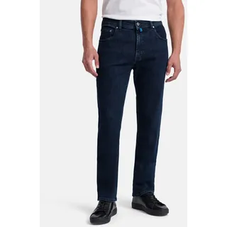 5-Pocket-Jeans PIERRE CARDIN "Dijon", Herren, Gr. 36, Länge 30, blau (dunkelblau stonewash), Denim/Jeans, Obermaterial: 99% Baumwolle, 1% Elasthan, lang, Jeans 5-Pocket-Jeans