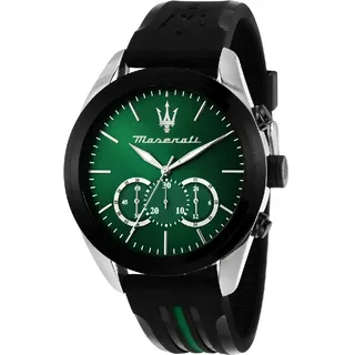 Armbanduhr Traguardo Black Silber Green R8871612043 Maserati Herren Damen