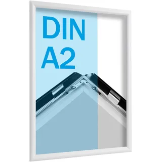 Klapprahmen A2 Standard weiß  | 25 mm | Gehrung, Aluminium