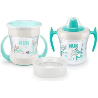 NUK Mini Cups Trinklernbecher Set 160 ml Mint/Turquoise 2 St.