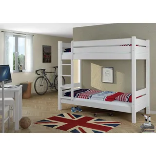Etagenbett mit variablem Zubehör extra stabil 80x200 Stockbett waschweiß Nische 100, V-60.16-08Wohne Zubehör - Weiß