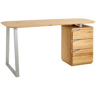 Möbel-Sofortkauf Schreibtisch Eiche massiv / Weiß
