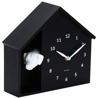 Karlsson Wanduhr 24,9 cm PEEKING DOGGY schwarz