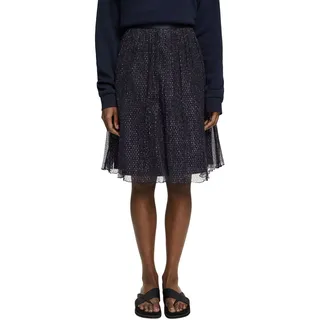 ESPRIT Collection Damen 992eo1d301 Rock, Navy, 32 EU