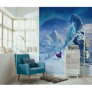 KOMAR Vlies Fototapete Disney Frozen Ice Castle bedruckt, blau