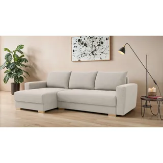 Home Affaire Eckcouch Polyester 3-Sitzer Creme