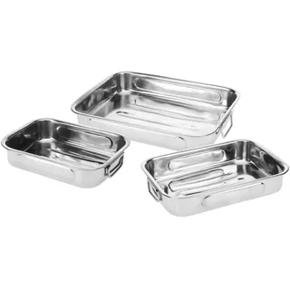 Spetebo Bräter Set - 3-teilig - Auflaufform in 3 verschiedenen Größen mit Griffen - Gratinform Ofenschale Backform