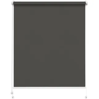 Rettika Sichtschutz Rollo ohne Bohren - Dunkelgrau, Breite: 150cm, Höhe 120 - Rollos für Fenster ohne Bohren, Fenster rollos für innen, Jalousien zum Klemmen, Klemmrollo