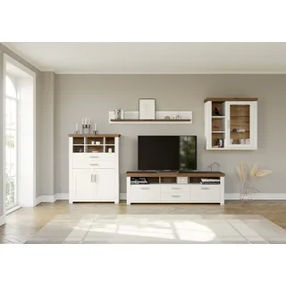 Set One by Musterring Wohnwand »York« 4 Stk. tlg., weiß