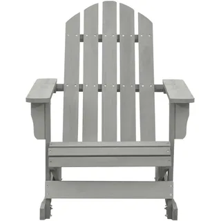 vidaXL Garten-Schaukelstuhl Holz Grau - Grau