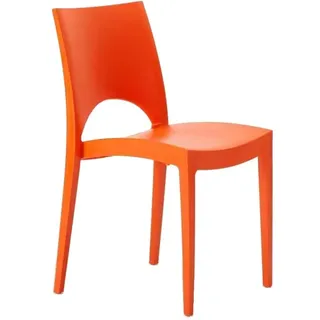 Stapelstuhl Aus Polypropylen Farbig Grand Soleil Paris Garten Outdoor - Orange