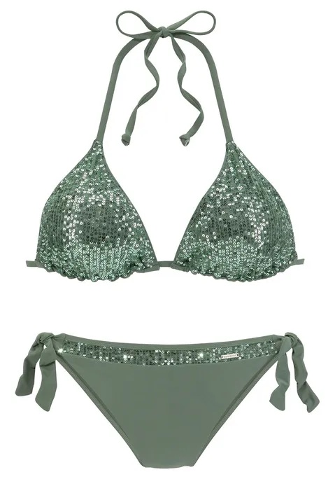 Bild von Triangel-Bikini, Damen smaragd, Gr.32 Cup A/B,