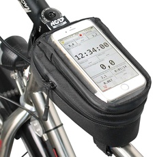 NC-17 Smartphonetasche Universal Oberrohrtasche für iPhone Samsung LG HTC Fahrrad Oberrohr, Schwarz, 19,0x10,3x10,0 cm