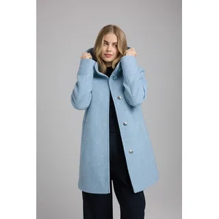 MANISA Wolljacke mit Kapuze Wollparka mit Kapuze und verdeckten Knöpfen