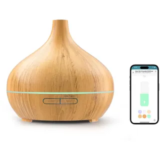 Meross_Smart Aroma Diffuser für Ätherische Öle, 400ML Smart Ultraschall Luftbefeuchter, App Steuerbar WLAN Duftöl Diffuser mit RGB-LED-Licht, Funktioniert mit Apple HomeKit, Alexa und Google Home