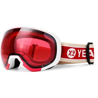 YEAZ "Ski- und Snowboard-Brille rot/matt weiß BLACK RUN", rot,